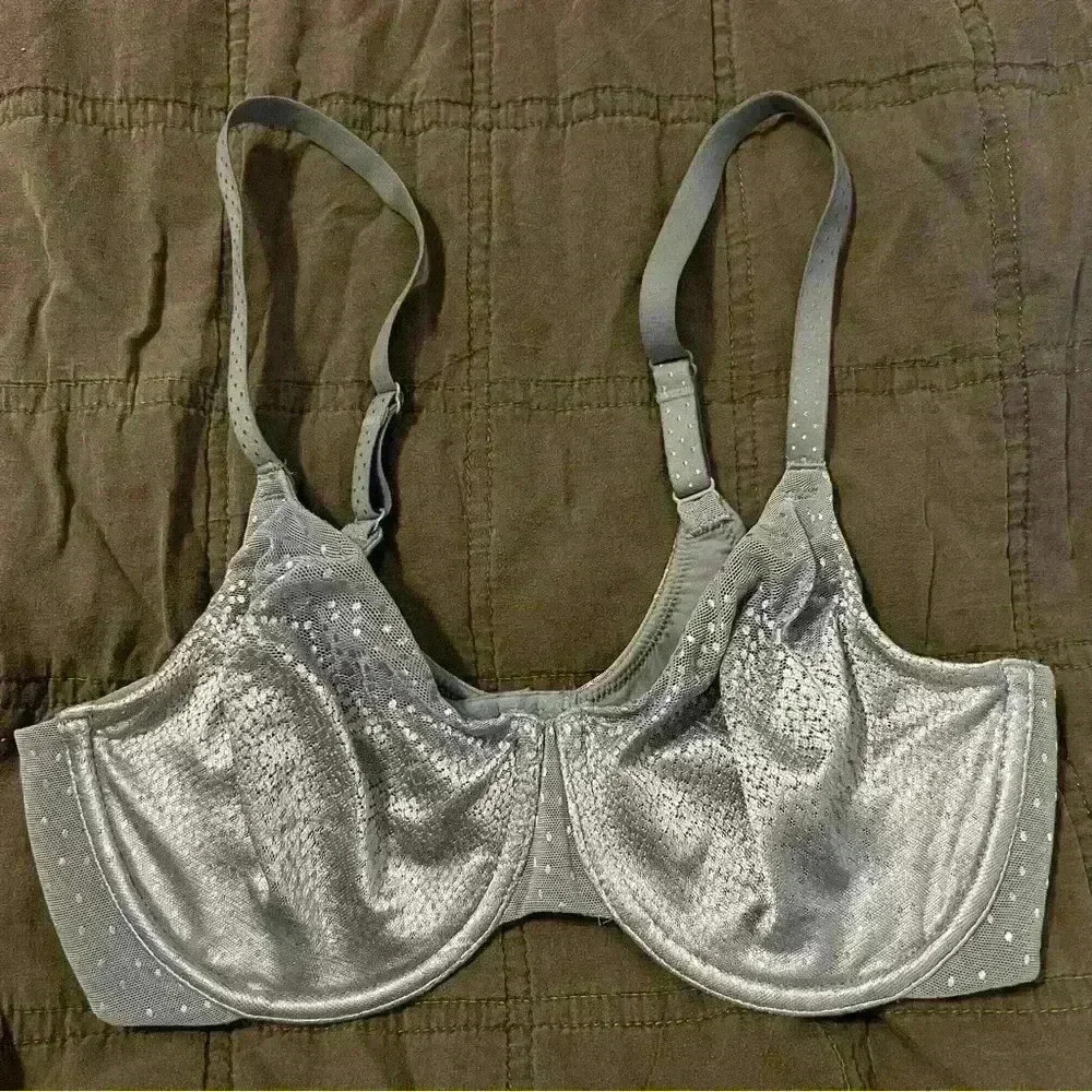Wacoal Style 855303 Back Appeal Underwire Bra Size 32D Color Steel Blue Gray